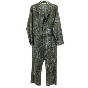 Walls Coveralls Men's Large Tall VTG Realtree Camo Snap Up Cotton Poly Hunting